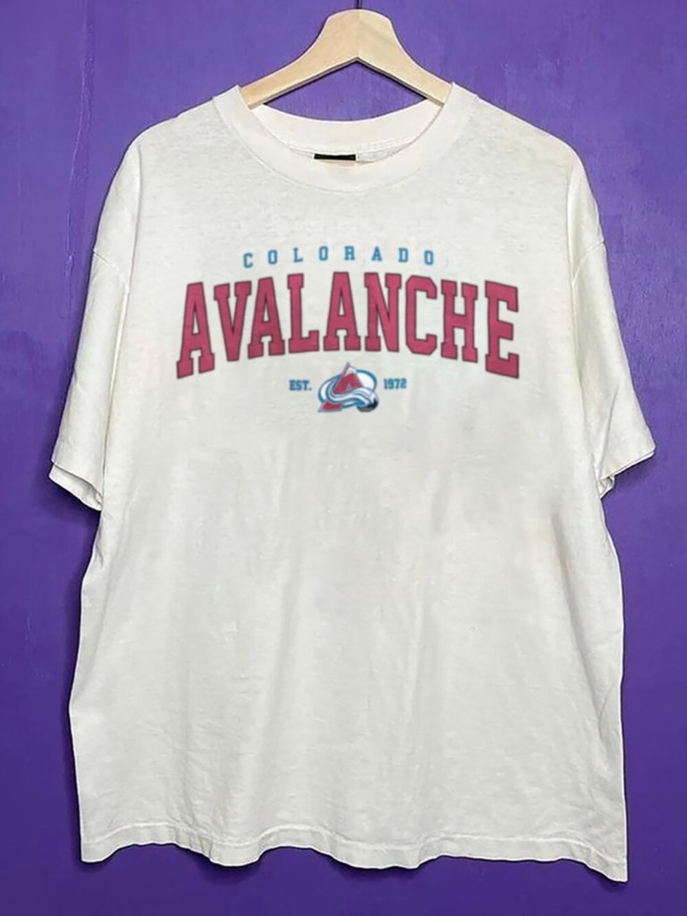 Vintage Colorado Avalanche Est 1972 Logo Fan Shirt, Avalanche Hockey Shirt Tee
